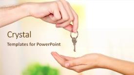  Presentation with house key - Cool new theme with transfer of house key backdrop and a cream colored foreground