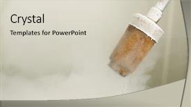  Presentation with chemistry nitrogen - Colorful PPT theme enhanced with transfer of liquid nitrogen backdrop and a lemonade colored foreground