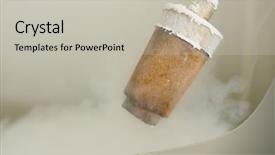  Presentation with chemistry nitrogen - Audience pleasing slides consisting of transfer of liquid nitrogen backdrop and a soft green colored foreground