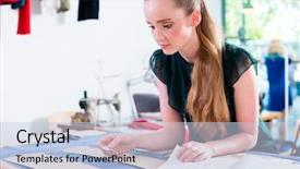  Presentation with design fashion - Audience pleasing presentation consisting of transfers pattern of fashion design backdrop and a  colored foreground