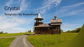  Presentation with architectural - Theme having built in the xviii-xix background and a teal colored foreground