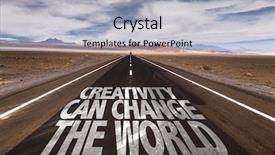  Presentation with creativity - Slide set with transform systems - creativity can change the world background and a light gray colored foreground