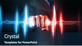  Presentation with energy power - Slide set featuring energy transformation - businessman holding lightning in fist background and a  colored foreground