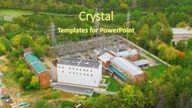  Presentation with substation - Colorful theme enhanced with energy transformation - sokolniki transforming power substation view backdrop and a  colored foreground