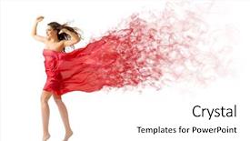  Presentation with wind energy - Amazing theme having energy transformation - young woman on the wind backdrop and a  colored foreground