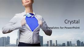  Presentation with transformation - Presentation enhanced with transformation leader - concept of be super background and a light blue colored foreground