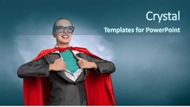  Presentation with transformation - Amazing presentation design having transformation leader - concept of be super backdrop and a ocean colored foreground