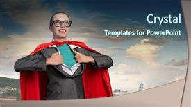  Presentation with transformation - Presentation theme consisting of transformation leader - concept of be super background and a ocean colored foreground