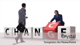  Presentation with change - Presentation theme featuring transformational leadership - businessman in change and chance background and a light gray colored foreground