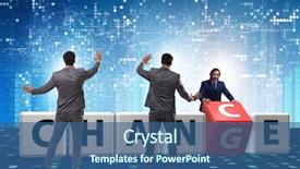  Presentation with change - Slides having transformational leadership - businessman taking chance for change background and a ocean colored foreground