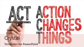  Presentation with marker - Amazing presentation design having transformational leadership - hand with marker writing action backdrop and a coral colored foreground