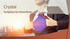  Presentation with hero - PPT theme with transformational leadership - he is hero background and a lemonade colored foreground