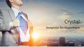  Presentation with hero - Slide deck enhanced with transformational leadership - he is hero background and a lemonade colored foreground