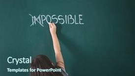  Presentation with possible - Amazing slide deck having transformational leadership - little girl transforming word impossible backdrop and a ocean colored foreground