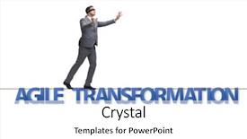  Presentation with transformation - Amazing PPT theme having transformative - agile transformation concept with businessman backdrop and a white colored foreground