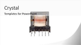  Presentation with electrical transformers - Presentation design consisting of transformers background and a white colored foreground