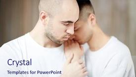  Presentation with lover - Theme consisting of hard period of life background and a sky blue colored foreground