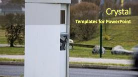  Presentation with radar - Colorful presentation design enhanced with transgression - speed of a car backdrop and a tawny brown colored foreground