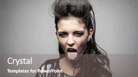  Presentation with colored parachute woman - Audience pleasing theme consisting of transgression - transgressive woman posing backdrop and a  colored foreground