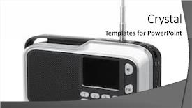  Presentation with transistor - Presentation theme with transistor - fm radio mp3 player isolated background and a white colored foreground