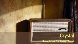  Presentation with transistor - Amazing slides having transistor - old vintage radio backdrop and a tawny brown colored foreground