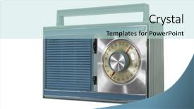  Presentation with transistor - Theme having congratulations - finger hand girl symbols isolated background and a sky blue colored foreground.