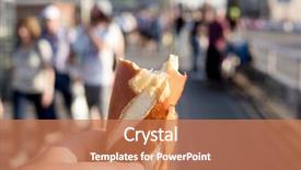  Presentation with tram - Beautiful PPT theme featuring transit time - closeup of a caucasian man backdrop and a  colored foreground