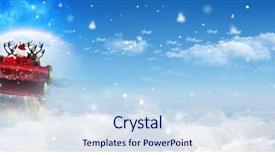  Presentation with santa sleigh - Slide deck featuring transition of santa's sleigh background and a sky blue colored foreground