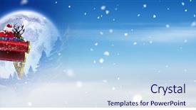  Presentation with santa sleigh - Slide deck enhanced with transition of santa's sleigh background and a sky blue colored foreground
