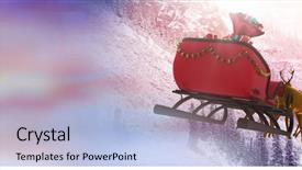  Presentation with santa sleigh - Amazing presentation theme having transition of santa's sleigh backdrop and a light blue colored foreground