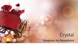  Presentation with composite - PPT theme with transition of santa's sleigh background and a coral colored foreground