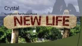  Presentation with life - Theme consisting of transition student - new life sign background and a light blue colored foreground