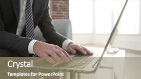  Presentation with successful - PPT layouts enhanced with translate article - portrait of successful businessman working background and a  colored foreground