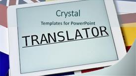  Presentation with translation - Amazing slides having translation - word translator in the screen backdrop and a lemonade colored foreground