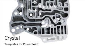  Presentation with control valve - Cool new presentation design with transmission control center variator gearbox backdrop and a white colored foreground