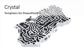 Presentation with control valve - Colorful presentation design enhanced with transmission control center variator gearbox backdrop and a white colored foreground