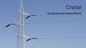  Presentation with distribution - Presentation with transmission distribution - detail of a pylon background and a teal colored foreground