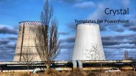  Presentation with power plant - Cool new presentation theme with transmission nuclear - hdr power plant kiev ukraine backdrop and a  colored foreground