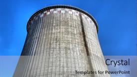  Presentation with power plant - PPT theme enhanced with transmission nuclear - hdr power plant kiev ukraine background and a  colored foreground