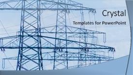  Presentation with power transmission - Audience pleasing presentation design consisting of transmission nuclear - power buttons of a high backdrop and a light blue colored foreground