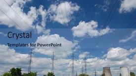  Presentation with power plant - Slides consisting of transmission nuclear - power plant kiev ukraine background and a  colored foreground