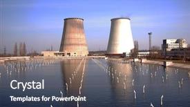  Presentation with power plant - Beautiful PPT theme featuring transmission nuclear - power plant kiev ukraine backdrop and a  colored foreground