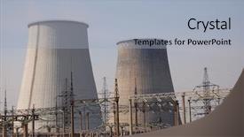 Presentation with power plant - Cool new PPT theme with transmission nuclear - power plant kiev ukraine backdrop and a  colored foreground