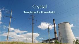  Presentation with power plant - PPT theme having transmission nuclear - power plant kiev ukraine background and a  colored foreground