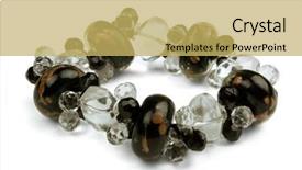  Presentation with bracelet beads - Audience pleasing slide deck consisting of transparent and dark glass beads backdrop and a yellow colored foreground