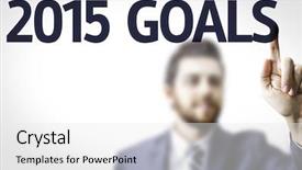  Presentation with goals - Theme consisting of transparent board with text 2015 background and a white colored foreground