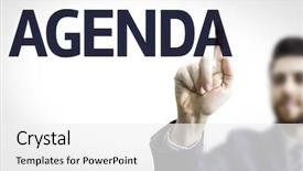  Presentation with agenda - PPT theme with transparent board with text agenda background and a white colored foreground