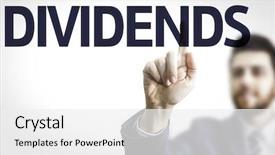  Presentation with 3d man business leader - Cool new PPT theme with transparent board with text dividend backdrop and a white colored foreground