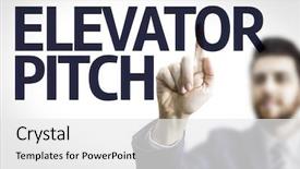  Presentation with business pitch - Slides consisting of transparent board with text elevator background and a white colored foreground