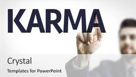  Presentation with karma - Beautiful slides featuring transparent board with text karma backdrop and a white colored foreground